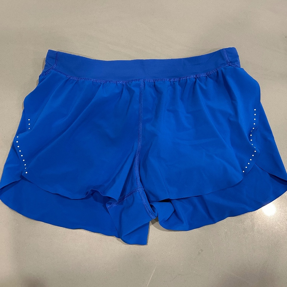 Fast and Free High-Rise Split Short 3" - Blue